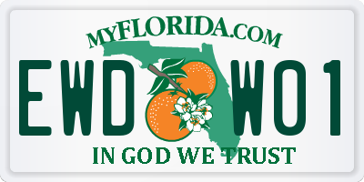 FL license plate EWDW01