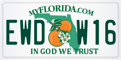 FL license plate EWDW16