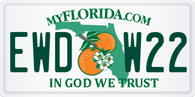 FL license plate EWDW22