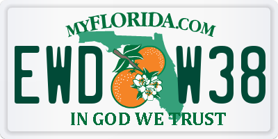 FL license plate EWDW38