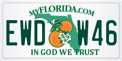 FL license plate EWDW46