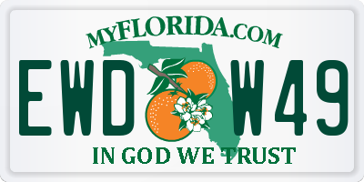 FL license plate EWDW49