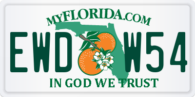 FL license plate EWDW54