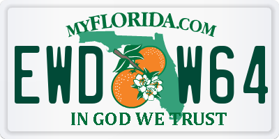 FL license plate EWDW64