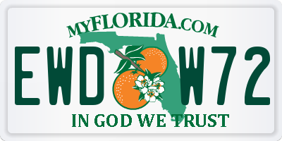 FL license plate EWDW72