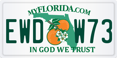 FL license plate EWDW73
