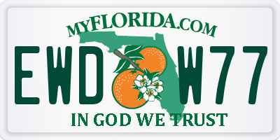 FL license plate EWDW77