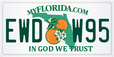 FL license plate EWDW95