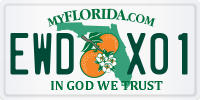 FL license plate EWDX01