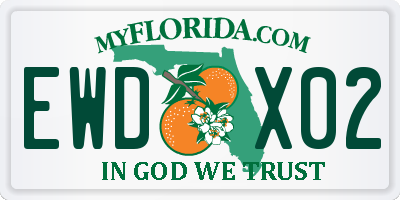 FL license plate EWDX02