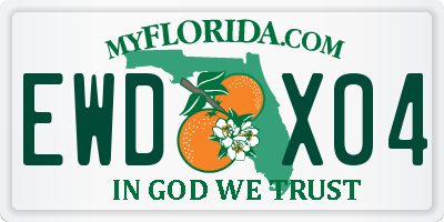 FL license plate EWDX04