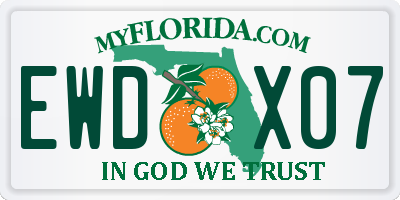 FL license plate EWDX07