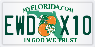 FL license plate EWDX10
