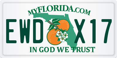 FL license plate EWDX17