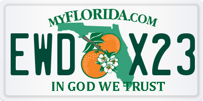 FL license plate EWDX23