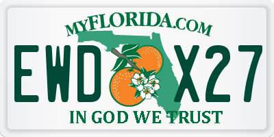 FL license plate EWDX27