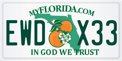 FL license plate EWDX33