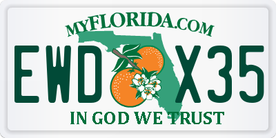 FL license plate EWDX35