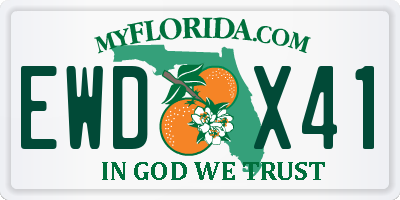 FL license plate EWDX41