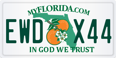 FL license plate EWDX44