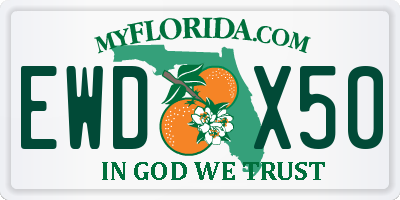 FL license plate EWDX50