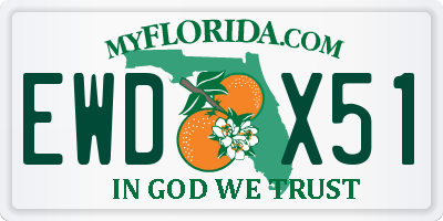 FL license plate EWDX51