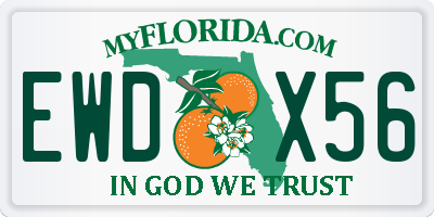 FL license plate EWDX56