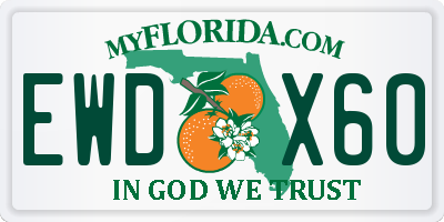 FL license plate EWDX60