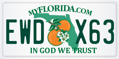 FL license plate EWDX63
