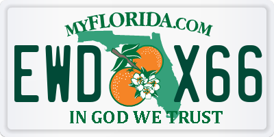 FL license plate EWDX66