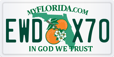 FL license plate EWDX70