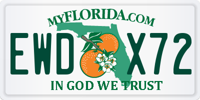 FL license plate EWDX72