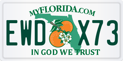 FL license plate EWDX73