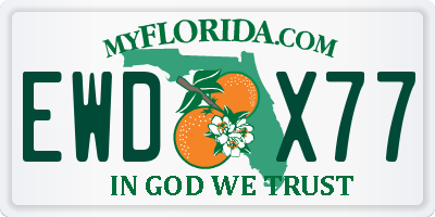 FL license plate EWDX77