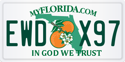 FL license plate EWDX97