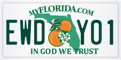 FL license plate EWDY01