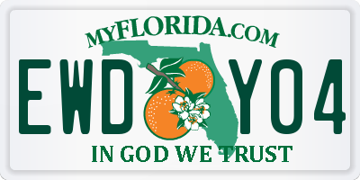 FL license plate EWDY04
