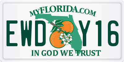FL license plate EWDY16