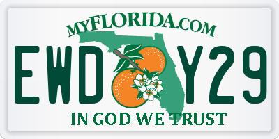 FL license plate EWDY29