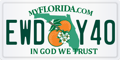 FL license plate EWDY40