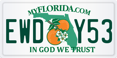 FL license plate EWDY53