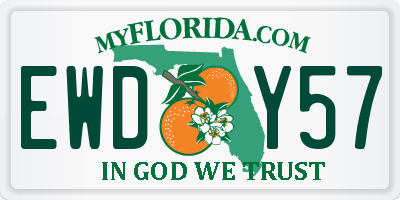 FL license plate EWDY57