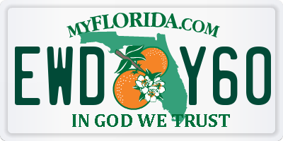 FL license plate EWDY60