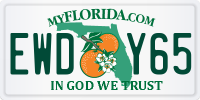 FL license plate EWDY65