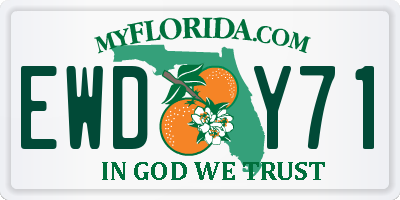 FL license plate EWDY71