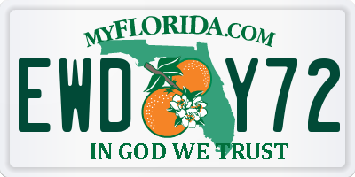 FL license plate EWDY72