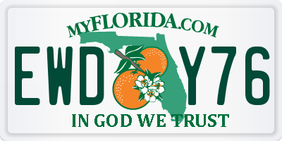 FL license plate EWDY76