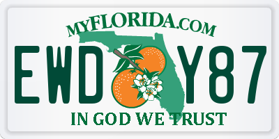 FL license plate EWDY87
