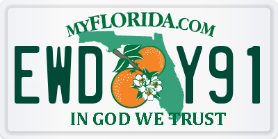 FL license plate EWDY91