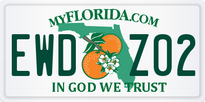 FL license plate EWDZ02